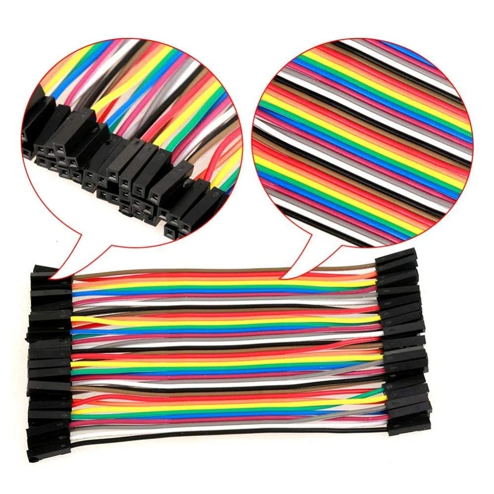 Kit 200 Cavetti Jumper 28AWG 10cm Multicolore per Collegamenti Breadboard e Elettronica