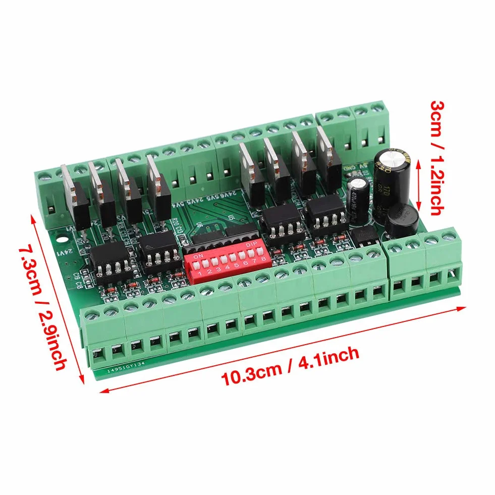 Convertitore di livello logico 8-V 24 V 8-Channel, Npn/Pnp a Npn Convertitore di segnali Squarewave Convertitore di livello 10MHZ