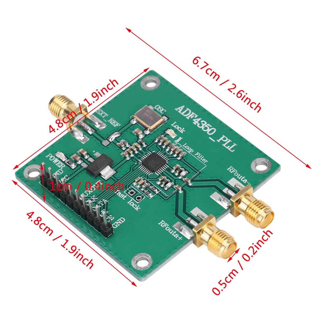 ADF4351 Scheda di Sviluppo Sorgente LockingRF Scheda di Sviluppo 137M-4.4GHz con Pin di Controllo Leadout