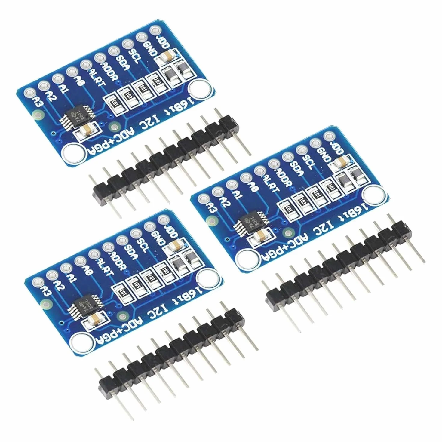 3 adattatori ADS GERUI-1115 (16 bit), convertitori analogici digitali ADC, a bassa potenza (20uA), possono essere utilizzati su rilevazione di corrente e strumenti portatili a bassa velocità