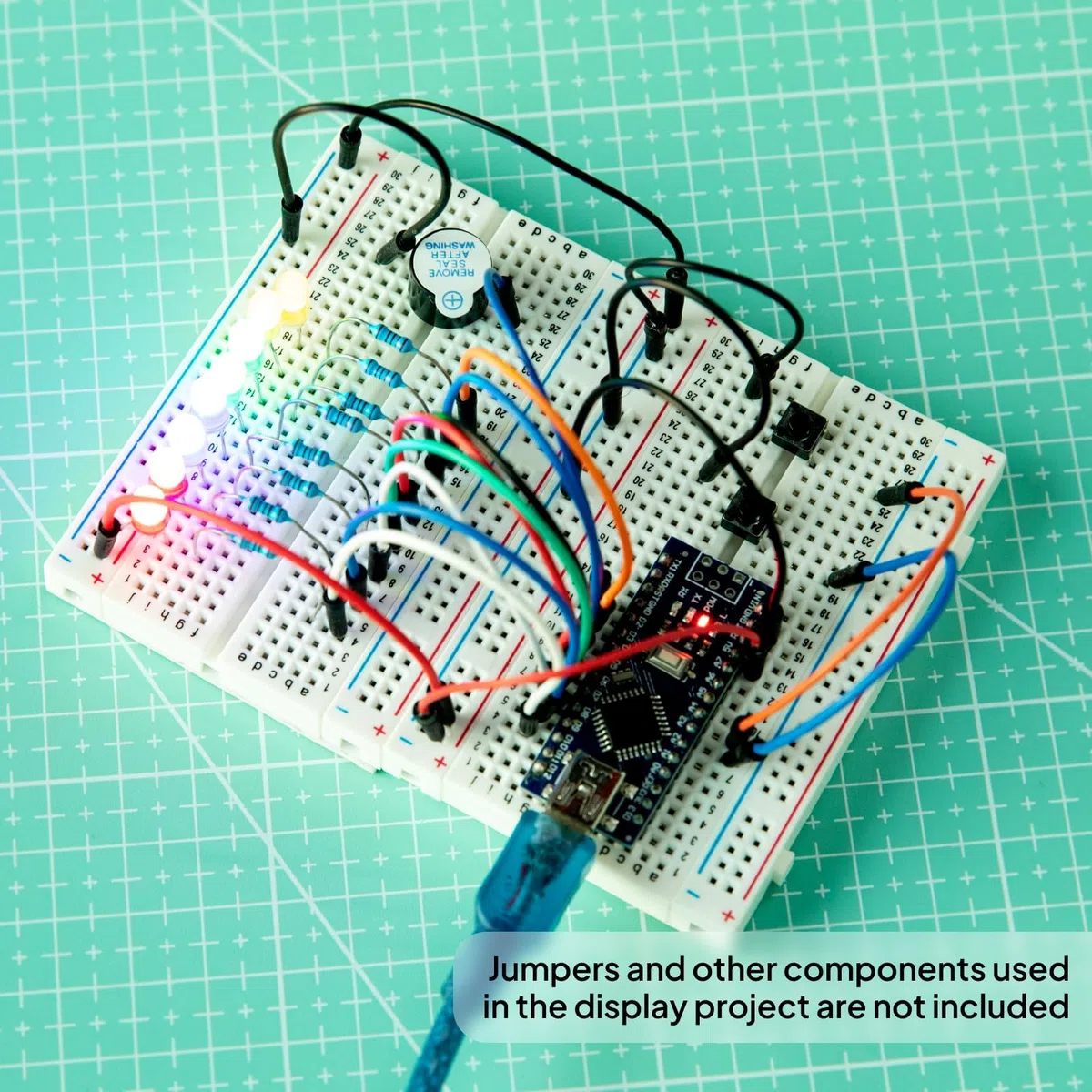 ELEGOO 6PCS Breadboard Kit con 400 Punti, Mini Breadboard Compatibile con Arduino, Breadboard Jumper Filo Dupont Kit per Uno R3 Mega