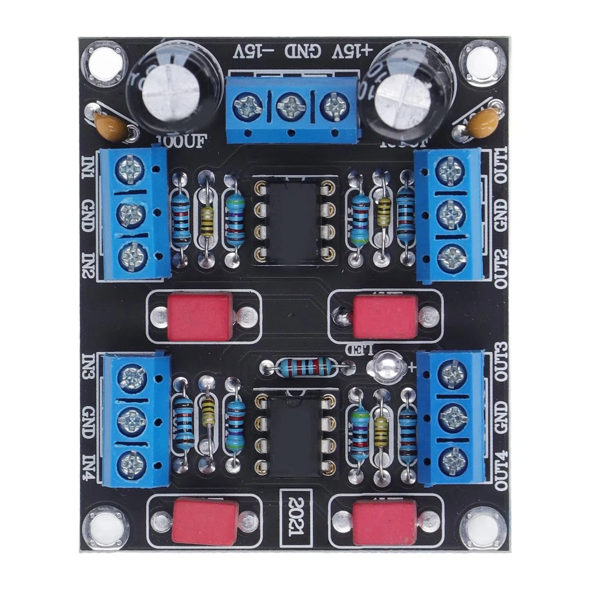 CHICIRIS Driver Chip -Board NE5532 Modulo Amplificatore per Prestazioni per Rafforzamento Ad Alta Prestazione, Adatto per L'alimentazione DC12V 15V, Adatto