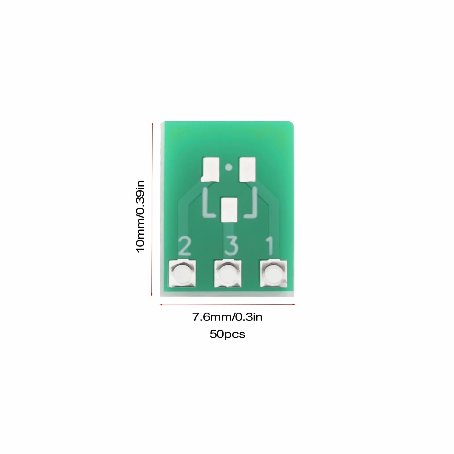 50 Pezzi SMD Bifacciale SOT23-3 SOT223 PCB Board Converter SOT23 A SIP3 2,54 Mm Adattatore 10x7,6 Mm Per Prodotti Elettronici