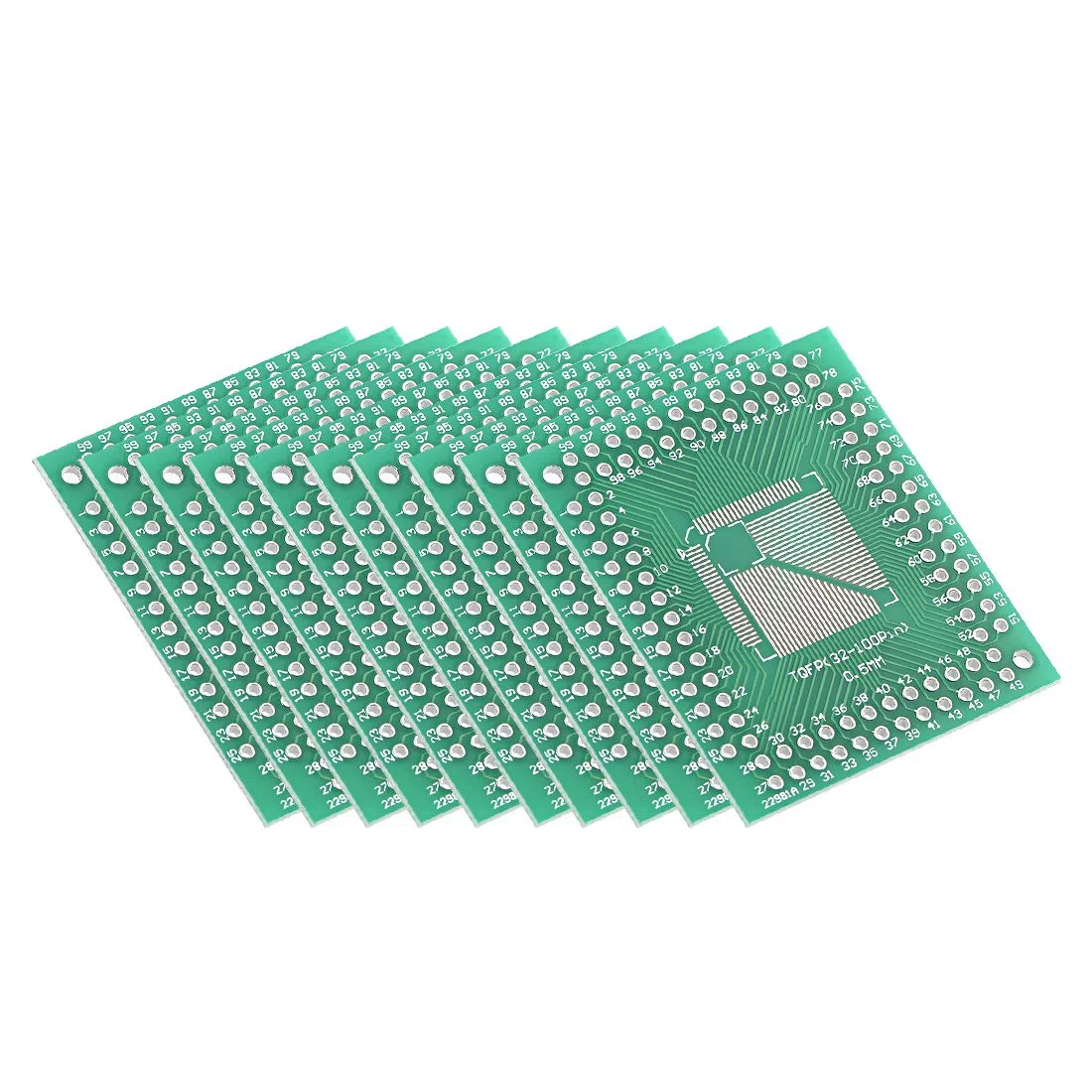 sourcingmap TQFP (32-100PIN) 0.5 / TQFP (32-64PIN) 0.8 a DIP Adattatore PCB Board Surface Mounted Devices Converter 10pcs