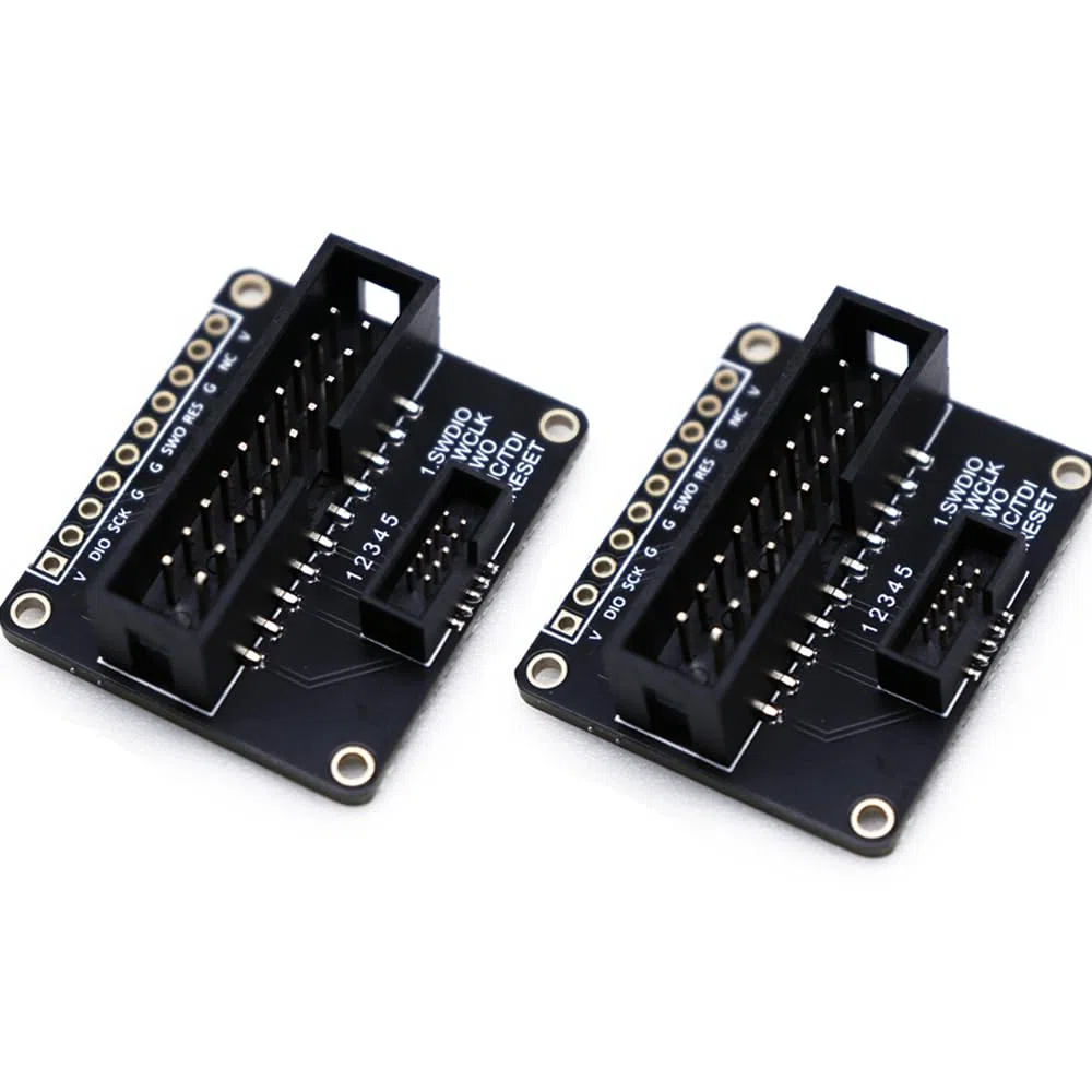 Treedix 2 adattatori per cavi JTAG a SWD, compatibili con JTAGulator e SEGGER J-Link, 2 x 10 (2,54 mm) a 2 x 5 (1,27 mm), scheda madre Mini-ITX