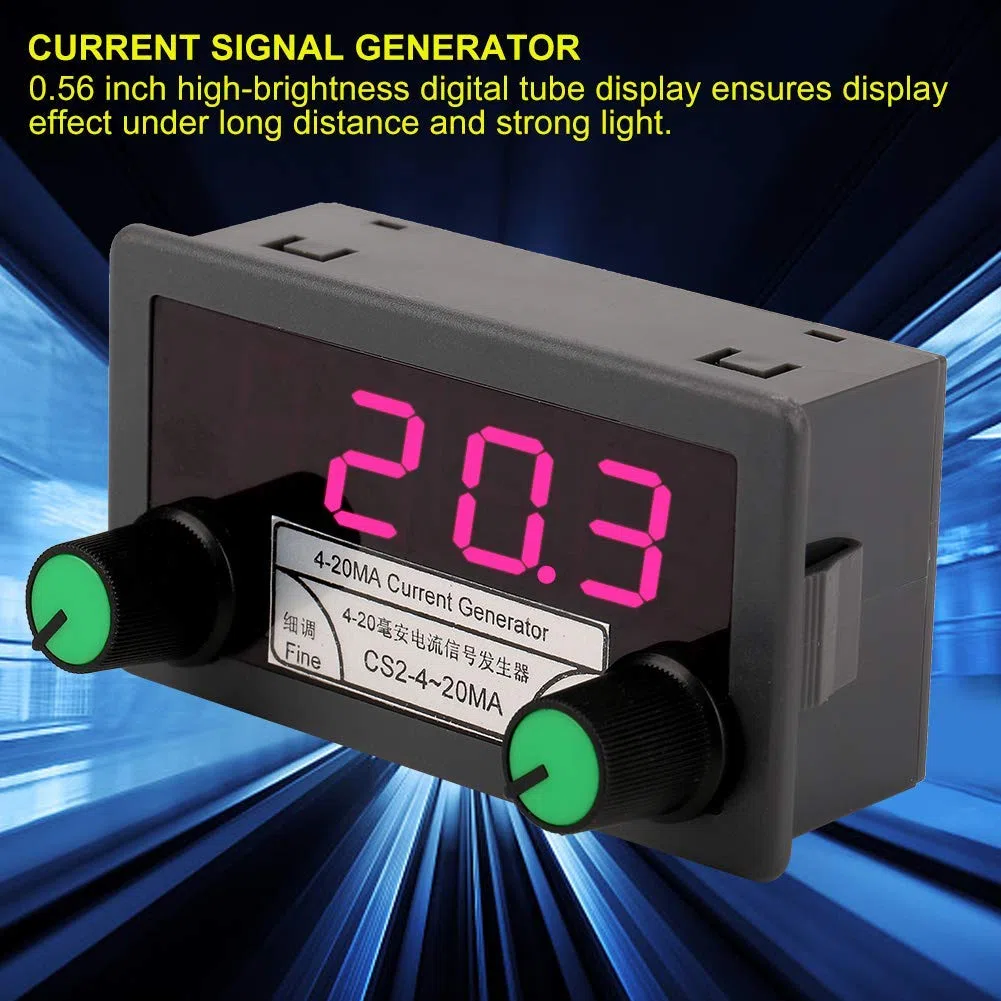 Generatore di Segnale Corrente 4-20mA DC 7-30V, Regolazione Fine per Calibrazione Strumenti Industriali