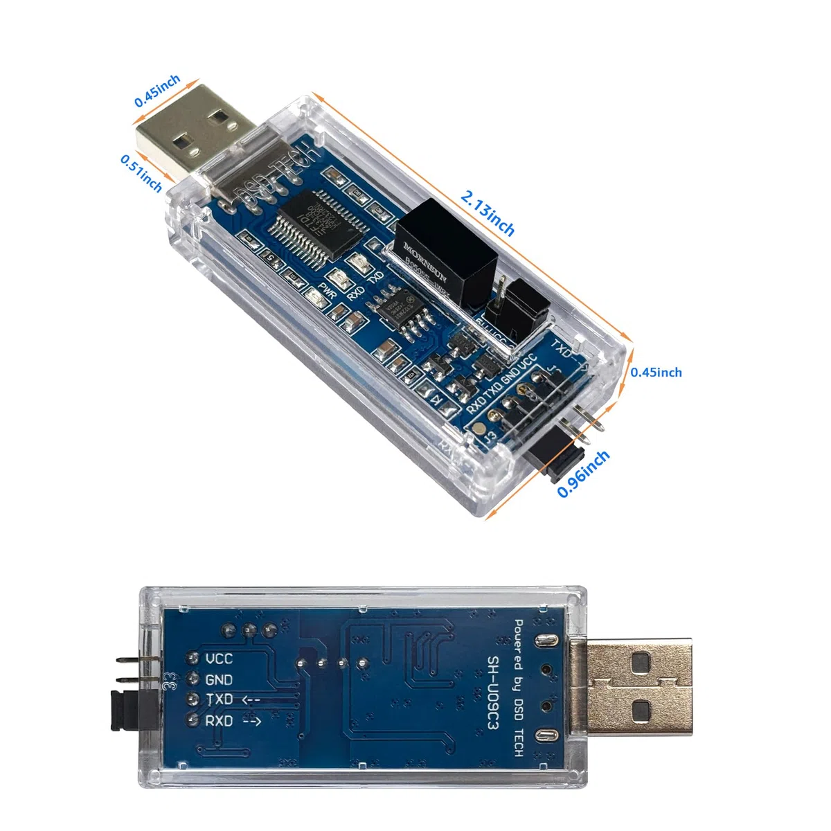 DSD TECH SH-U09C3 Adattatore da USB a TTL isolato con FTDI FT232RL IC