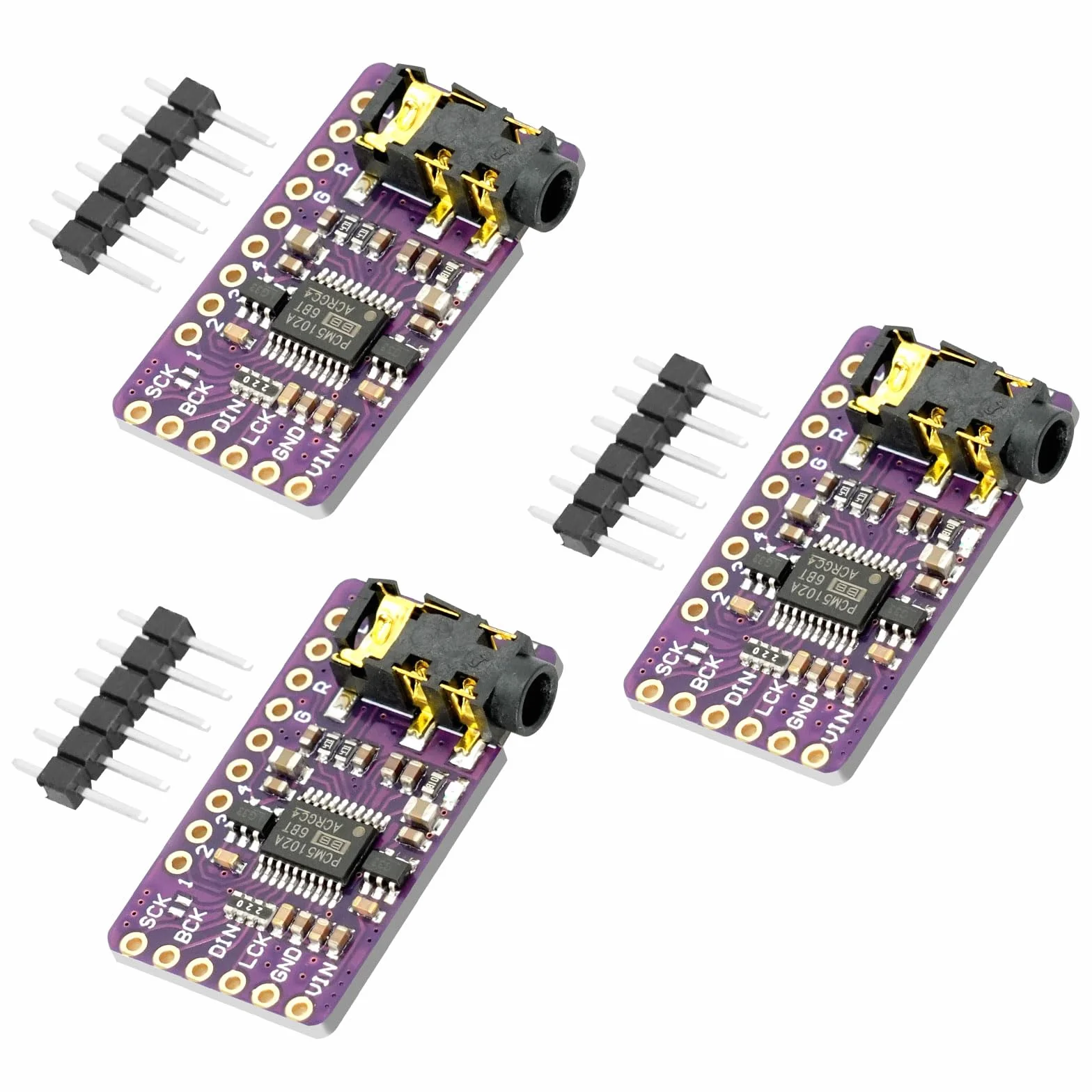 PCM5102 I2S IIS Convertitore digitale-analogico DAC stereo Modulo AYWHP 3 PCS Modulo convertitore audio digitale lossless con