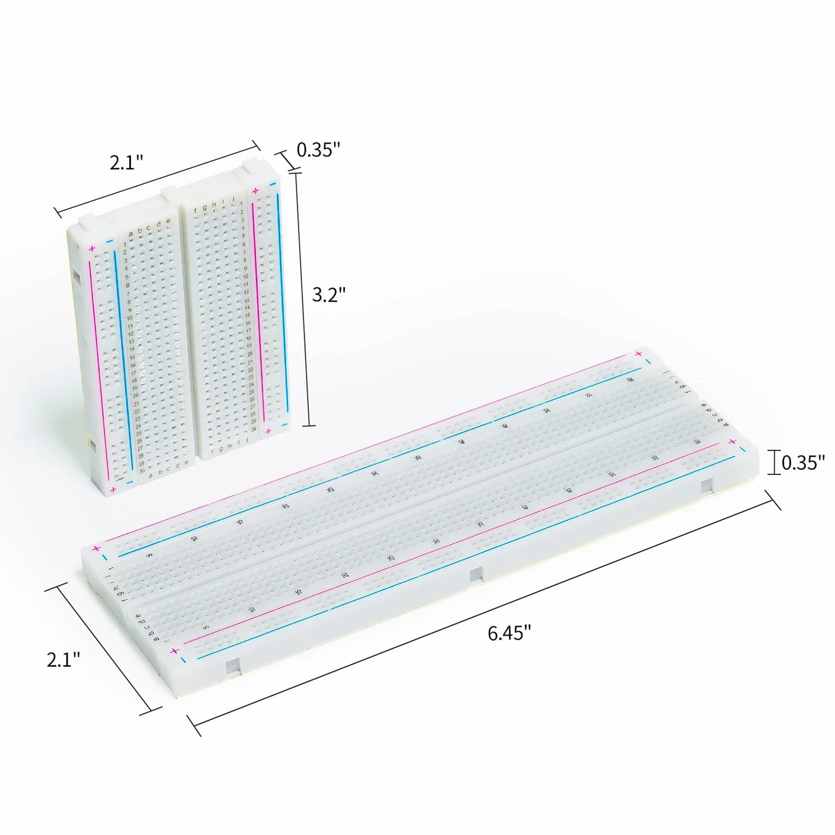 SUNFOUNDER 5PCS Breadboards Kit includono 3PC 830 Punti 2PCS 400 Punti Solderless Breadboard Compatibile per Arduino Proto Shield distribuzione Blocchi di Collegamento