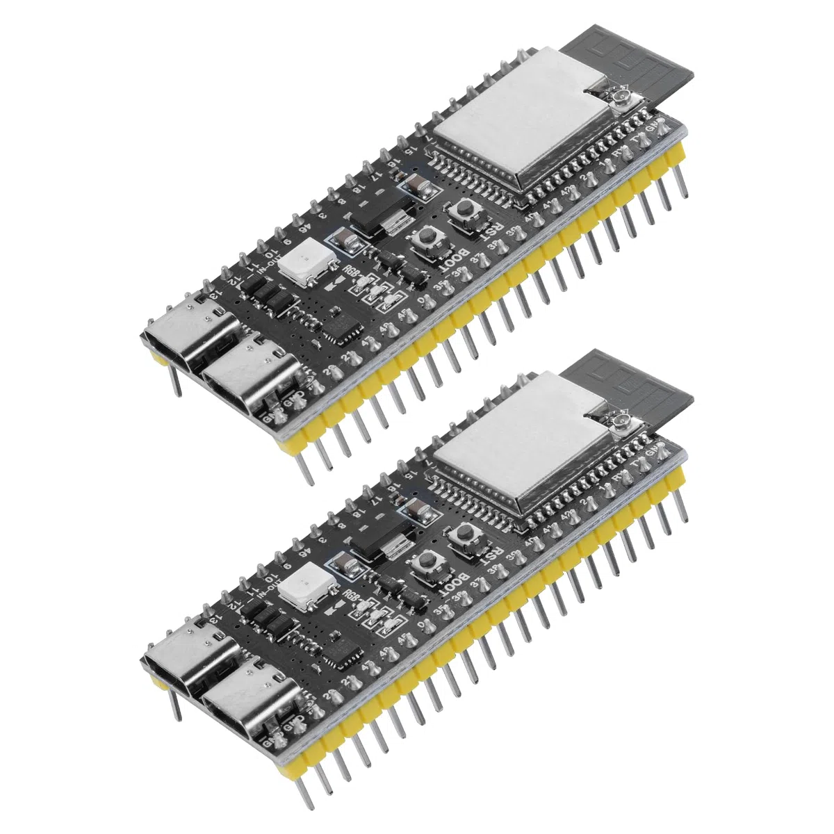 ESP32-S3 DevC-1-N16R8-S3 Scheda di sviluppo con connettore IPEX AYWHP Wi-Fi + modulo BLE MCU ESP32-S3 completamente integrato compatibile con Arduino (2 pezzi)