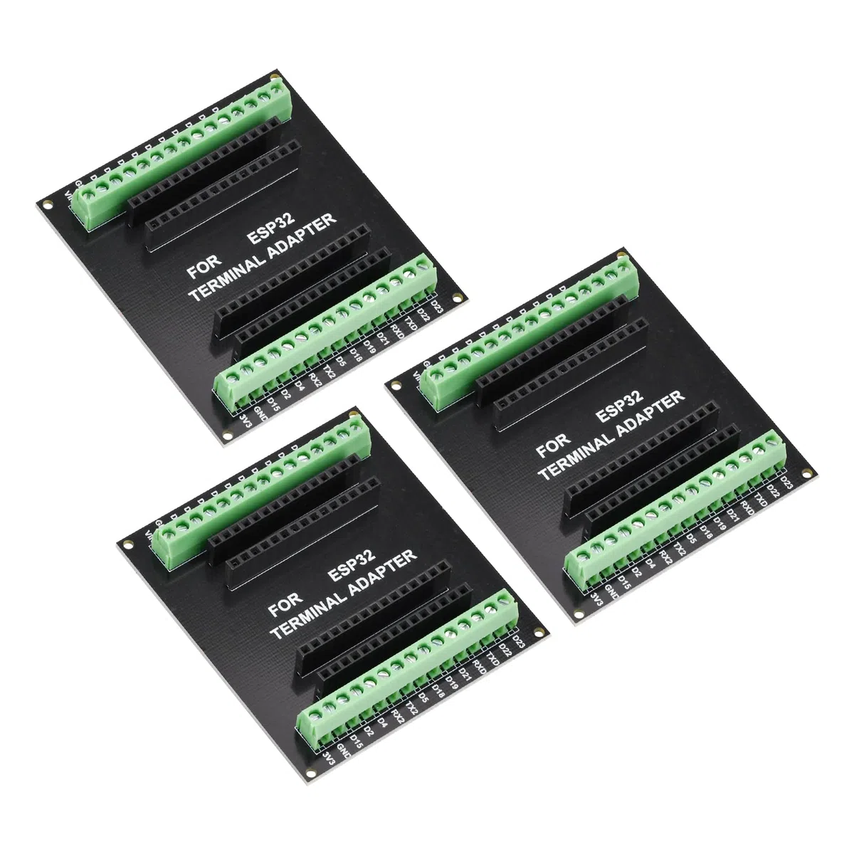 Diymore 3 pezzi Scheda di Espansione per ESP32,30 PIN Breakout Board Screw Terminal Board compatibile con per ESP32 Devkit V1 Scheda di Sviluppo