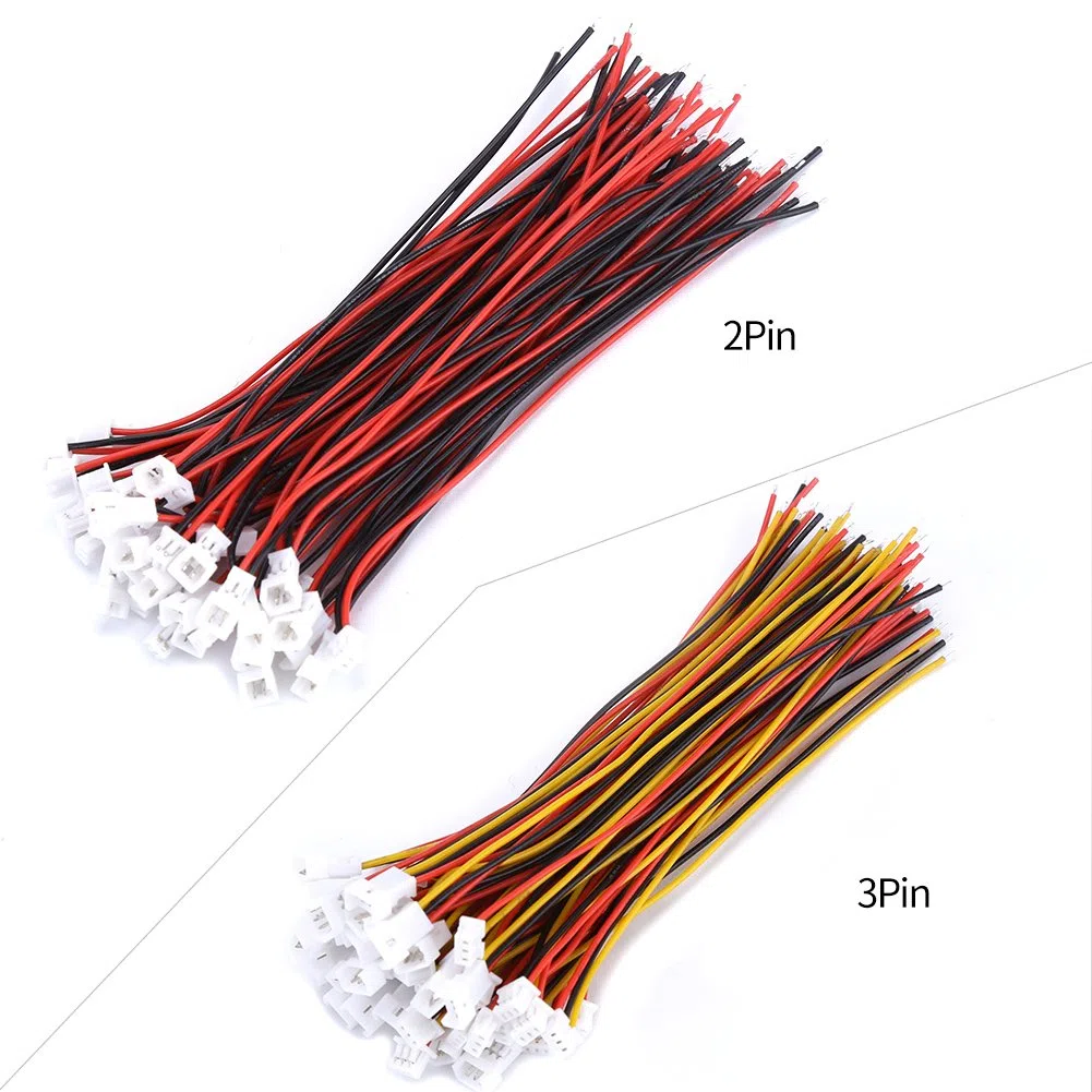 Fdit 20 Set/Confezione Micro JST 1.25MM Connettore Maschio/Femmina 2 Pin / 3 Pin con Cavi(2Pin)