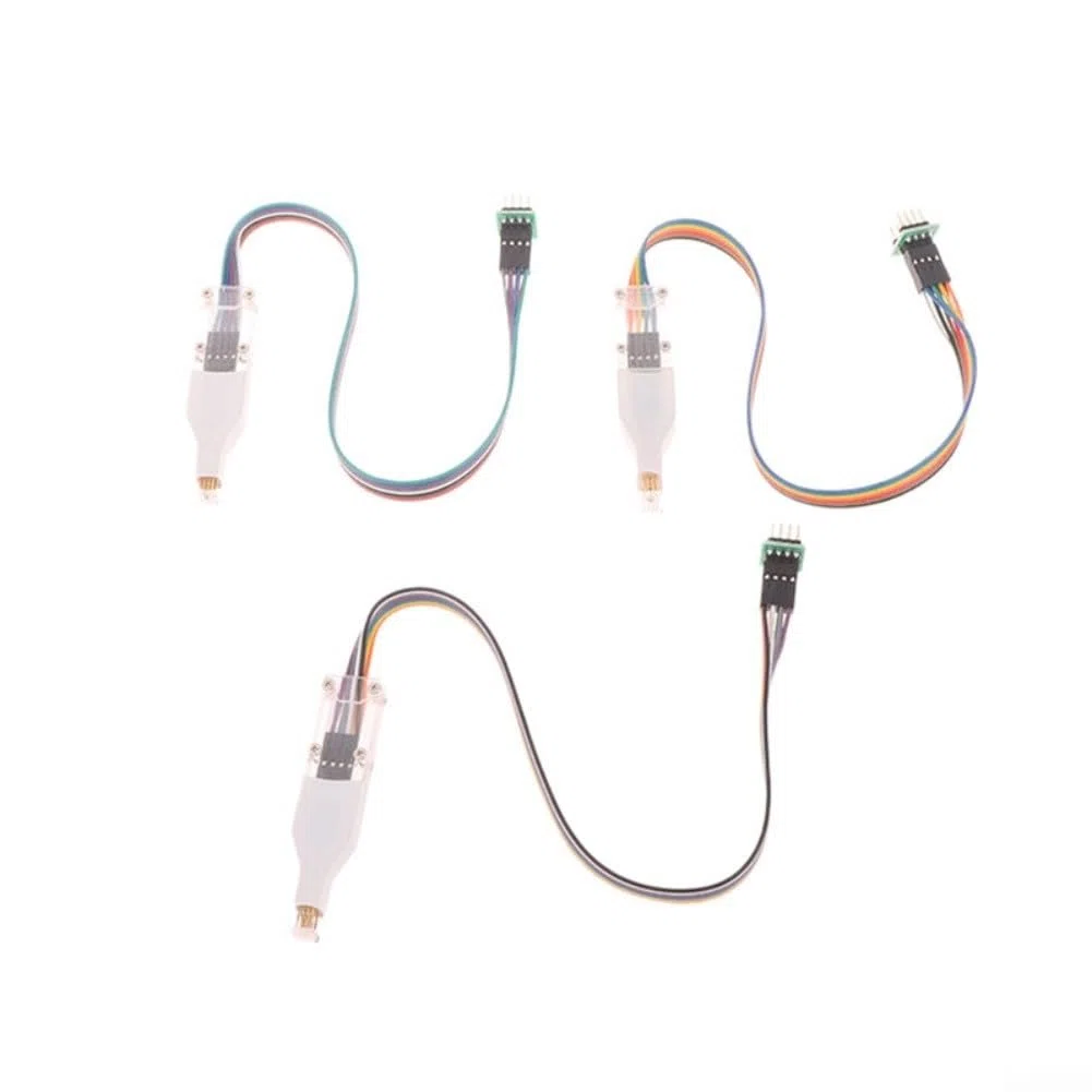Clip di programmazione con chip SOP8 WSON8 con perni a molla per lettura IC SOIC8 QFN8 DFN8, adattatore cavo da 30 cm per scheda madre TV e riparazione ECU automobilistica (5,8 mm)