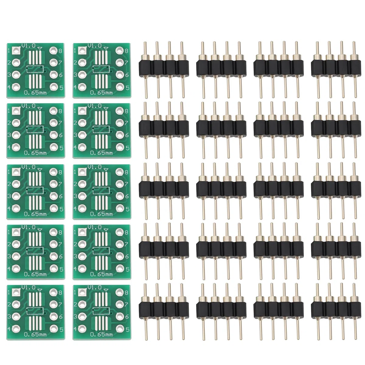 EMSea 10 Pz MSOP8 SOP8 SOIC8 A DIP8 Convertitore PCB Board Con 4 Pin Placcati In Oro Per Laboratorio Fai Da Te Industria Riparazione Apparecchiature Elettroniche
