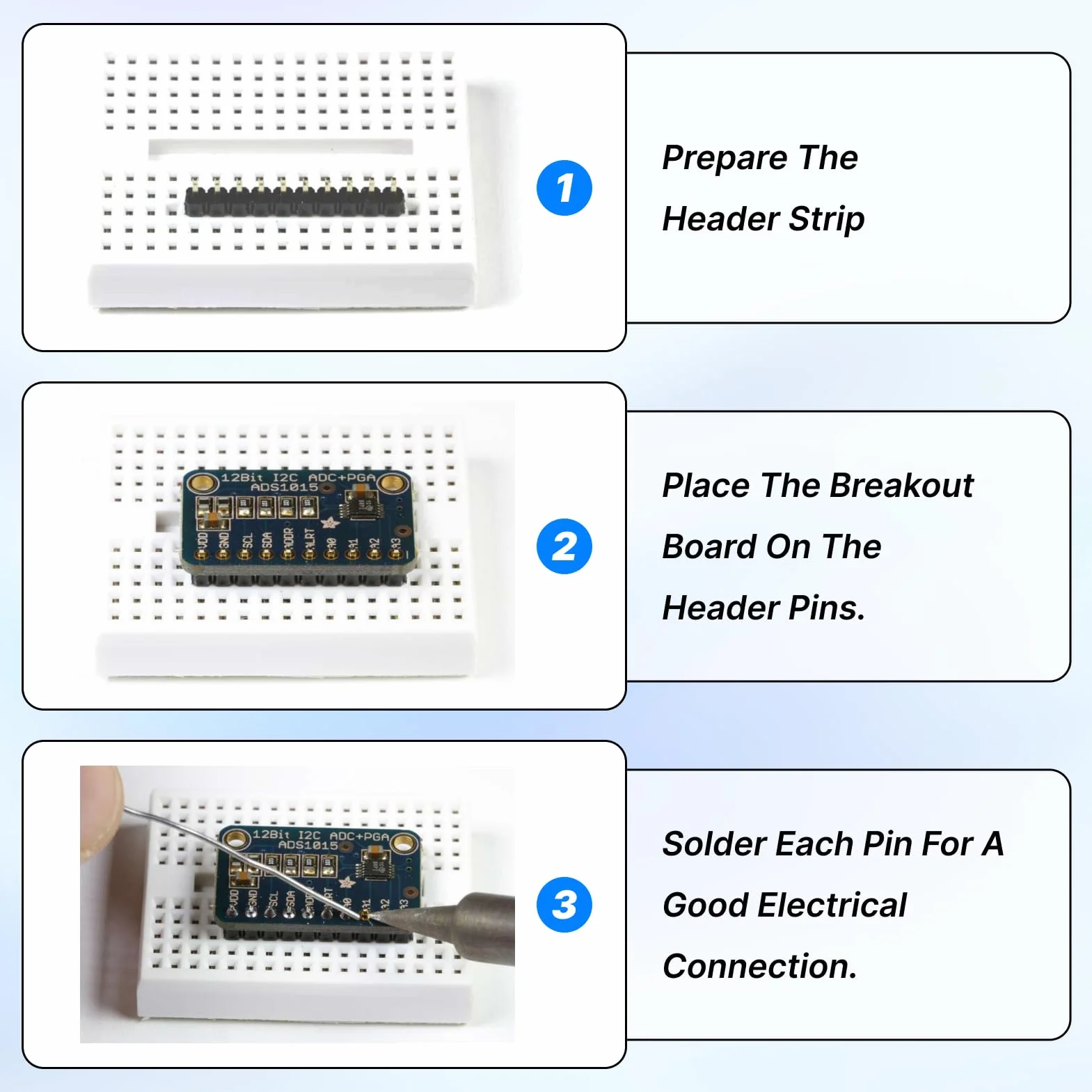 3pcs ads1115 16-bit adc module Convertitore Analogico-Digitale 16 Bit 4 Canali con Interfaccia I2C per Microcontrollori for Arduino, Raspberry Pi e Progetti ESP32 ads1115 for adafruit