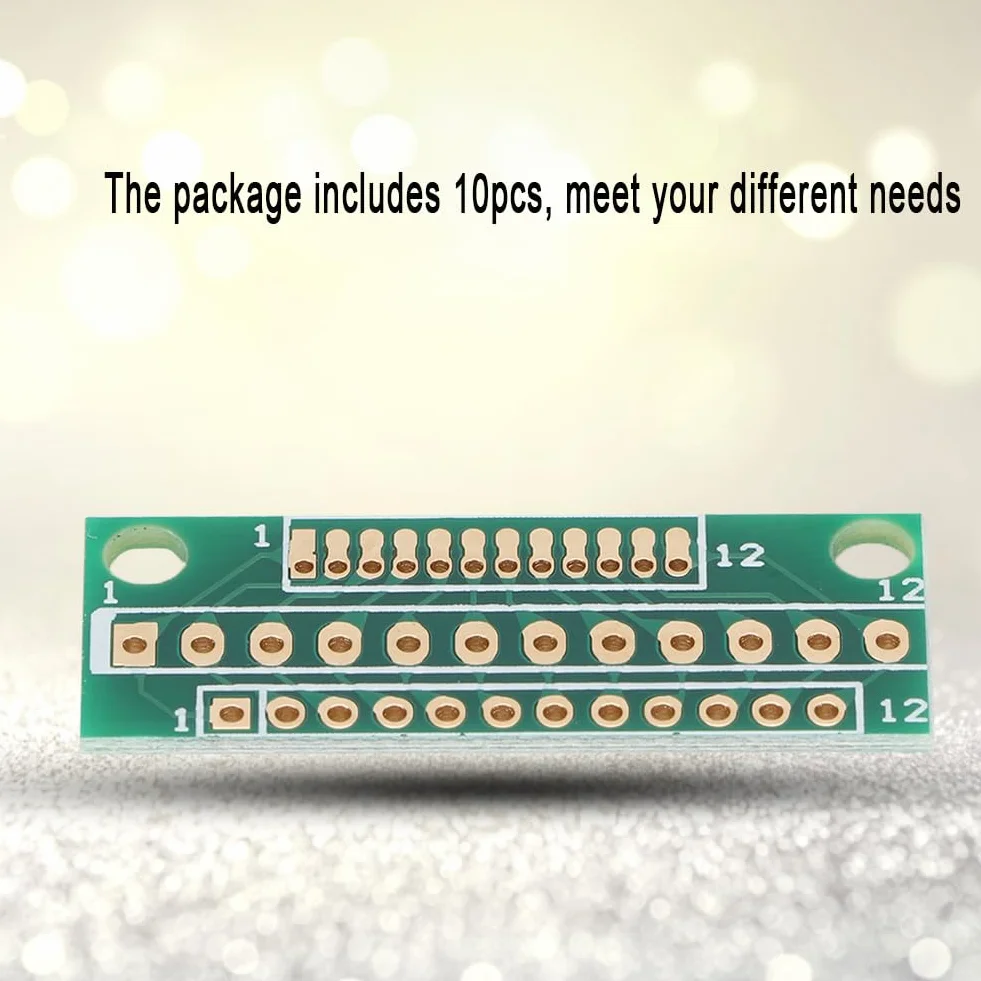 Scheda adattatore, 10 pezzi, 1,27 mm, 2,0 mm, 2,54 mm, 12 pin, 3 file, 36 fori, adattatore per moduli senza fili
